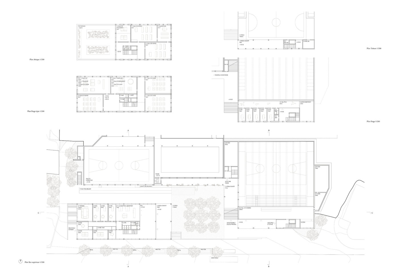 Concours collège Pully plans